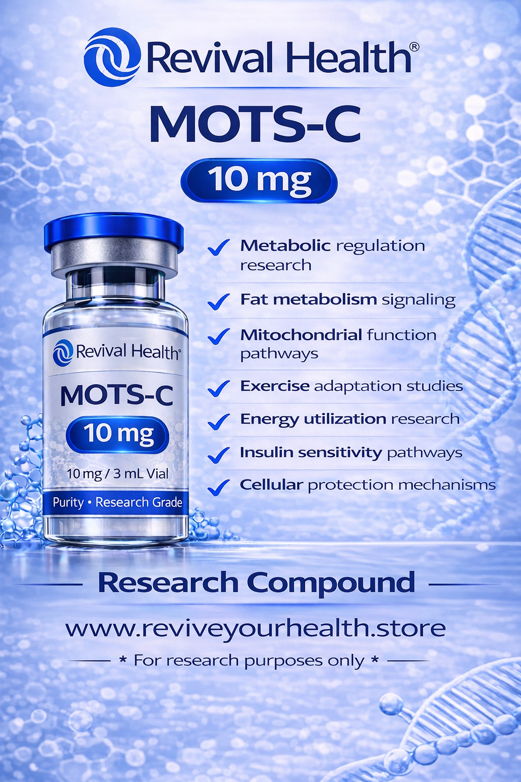 MOTS c 40mg (RUO) — Research-Grade Peptide | COA Verified
