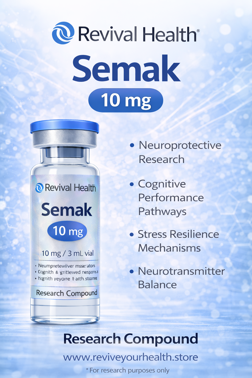 Semax 10mg (RUO) — Research-Grade Peptide | COA Verified