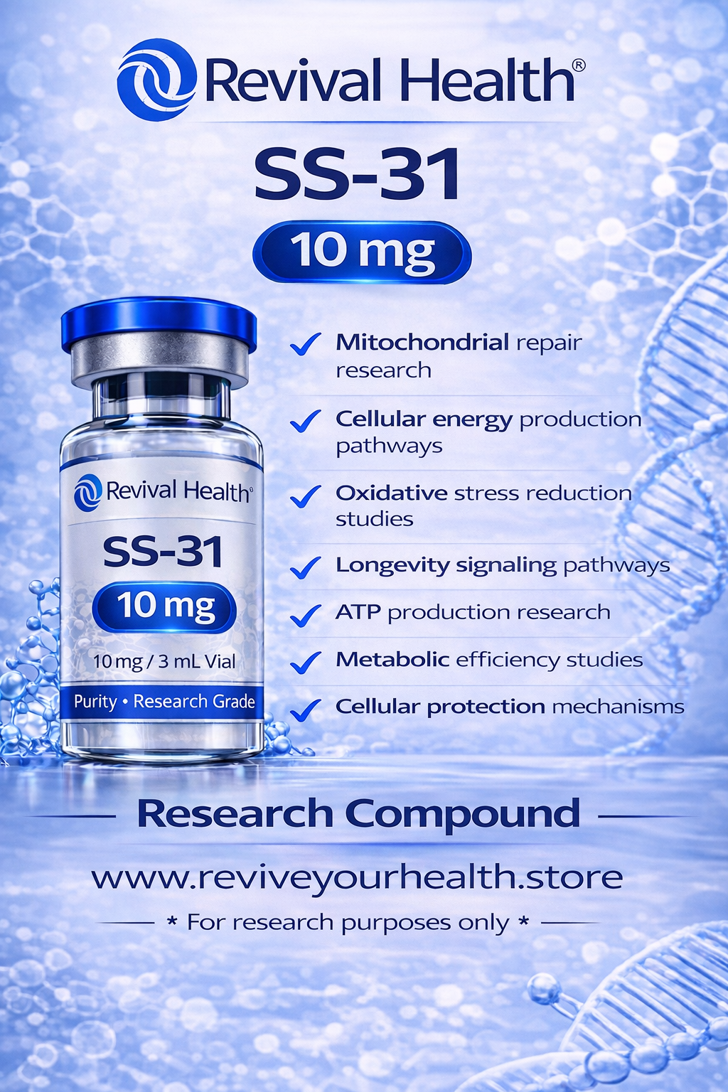 SS-31 (RUO) — Research-Grade Peptide | COA Verified