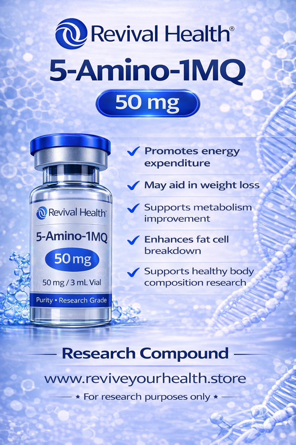 5-Amino-1MQ 50mg (RUO) — Research-Grade Peptide | COA Verified